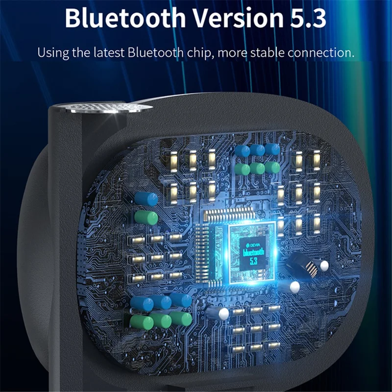 DEVIA Star Series OWS E2 одиночные беспроводные наушники-крючок на ухо с шумоподавлением ENC Bluetooth-гарнитура - зеленый