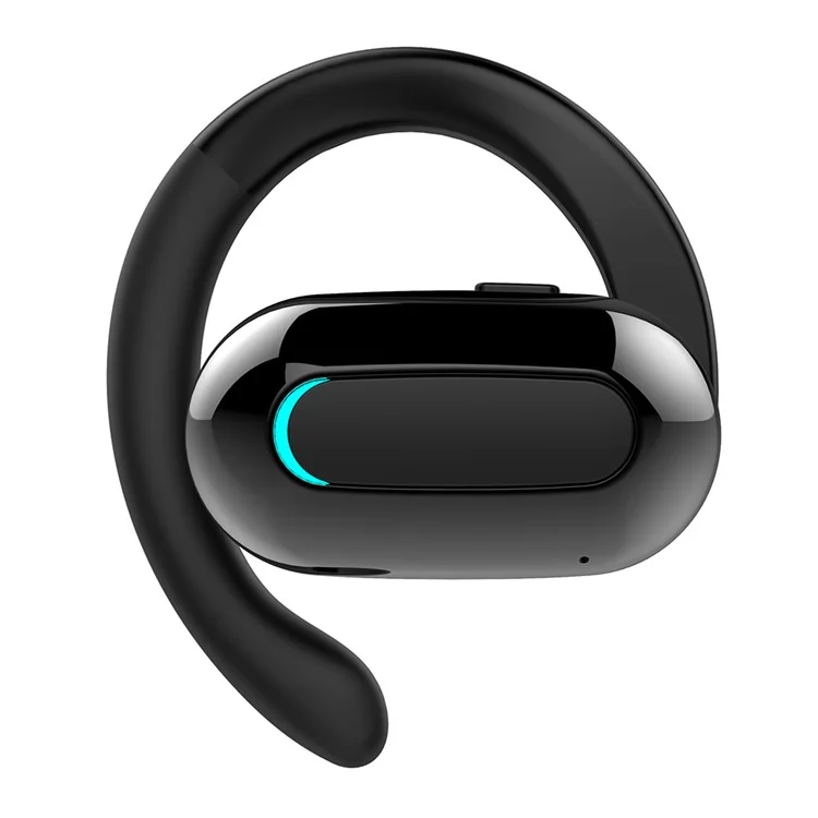 Casque d'écoute Bluetooth 5.3 sans fil à oreillette unique M-F9 pour sports et course - Noir