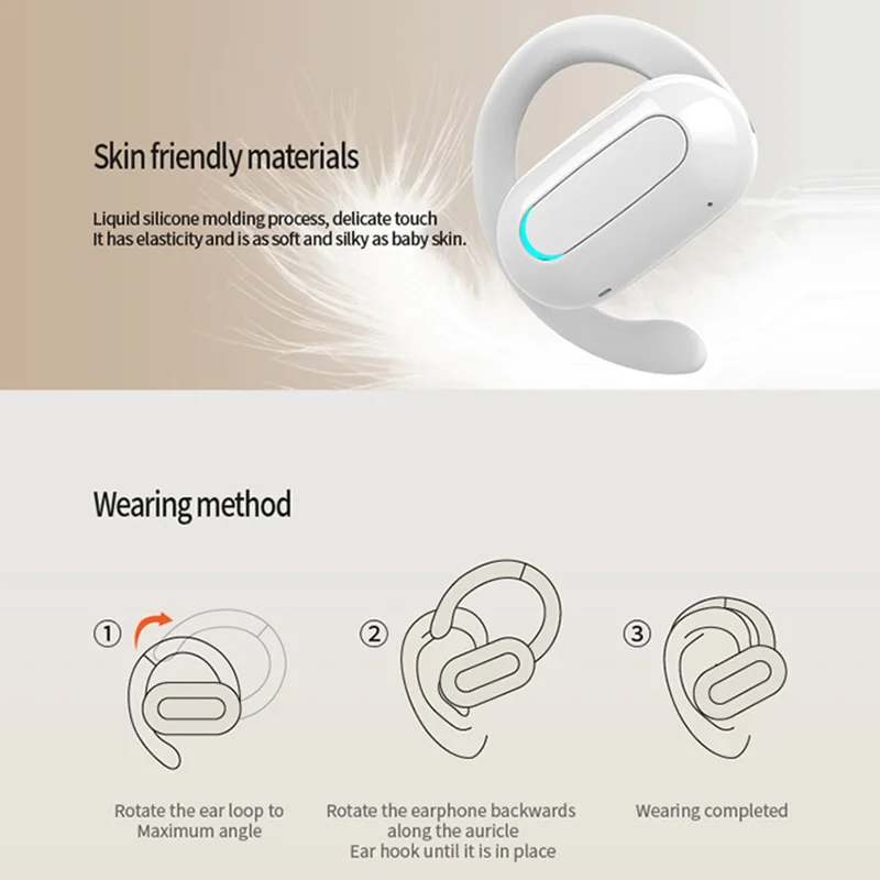 M-F9 Single Ear Wireless Bluetooth-compatible 5.3 Earhook Headset Sports Running Music Earphone - Green