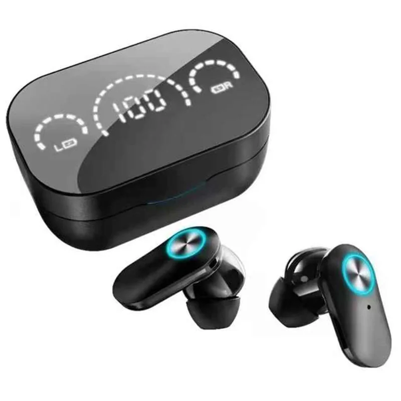 YD07 Wireless Bluetooth-compatible Earbuds CVC+DSP Dual Noise Reduction Headphones - Black