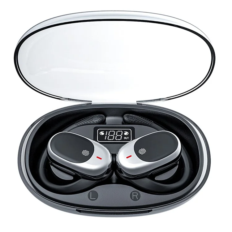 JM11 OWS Air Conduction Bluetooth Earphones Rotary Hook Wireless Headphones - Schwarz