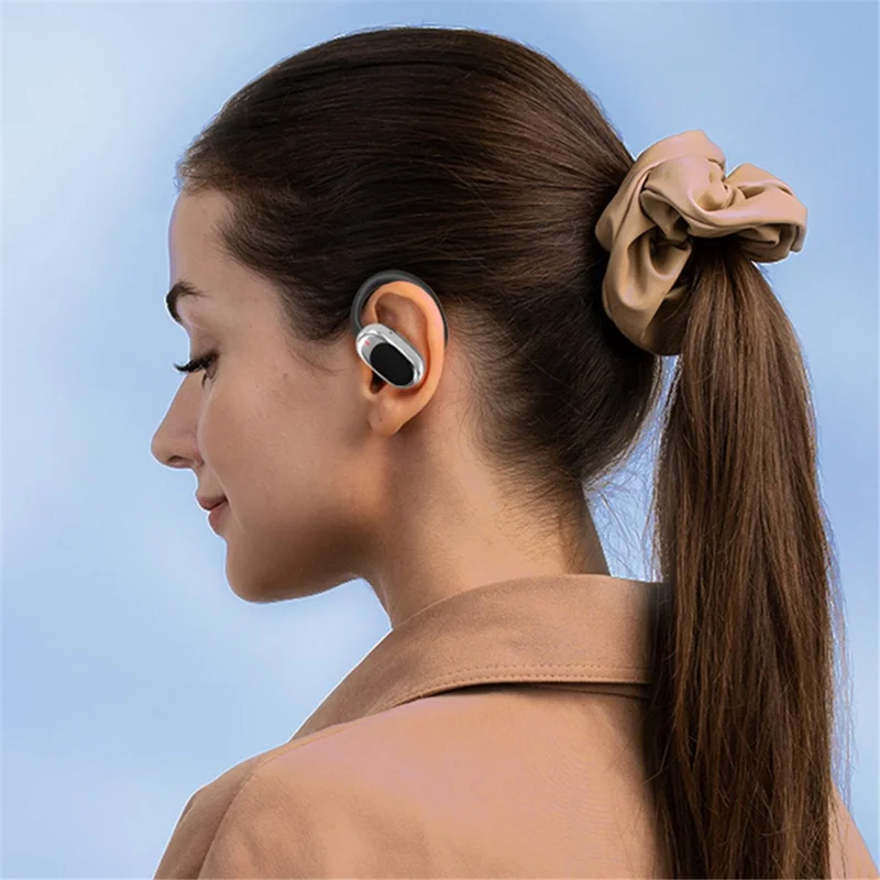 JM11 OWS Air Conduction Bluetooth-compatible Earphones Rotary Hook Wireless Headphones - White