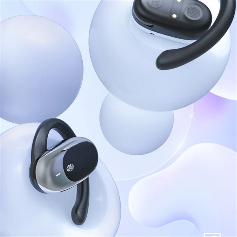 JM11 OWS Air Conduction Bluetooth-compatible Earphones Rotary Hook Wireless Headphones - White