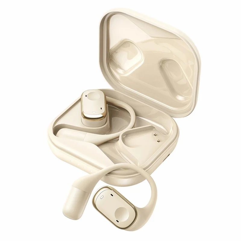 Y30 ENC Noise Canceling Hook Headphones Low Latency OWS Bluetooth-compatible Earphones - Beige