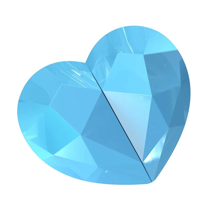 Auscultadores TWS i6S com Bluetooth 5.3 e Ecrã Digital + Estojo de Carregamento em Formato de Coração - Azul