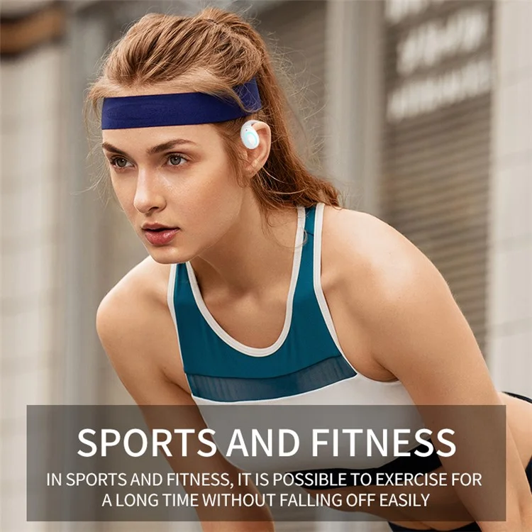 K9 Single Ear Bluetooth 5.3 Earhook Headset Bone Conduction Music Earphone - Preto