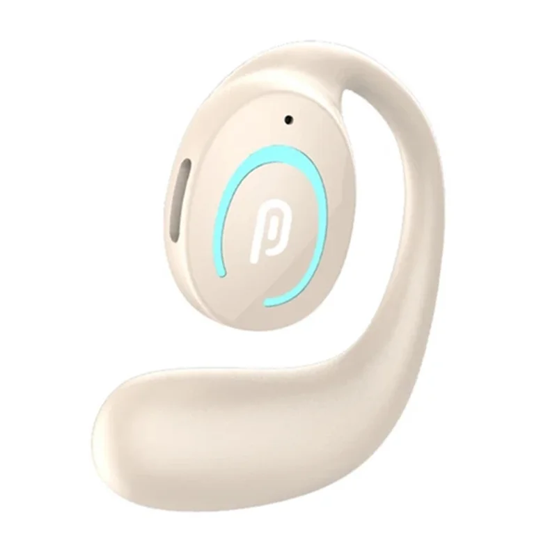 K9 Single Ear Bluetooth-compatible 5.3 Earhook Headset Bone Conduction Music Earphone - Nude