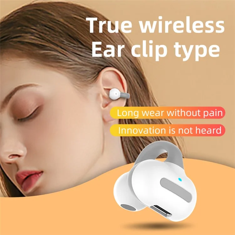M-S8 Bluetooth-compatible 5.3 Ear Clip Earphone Running Wireless Music Headset - Grey