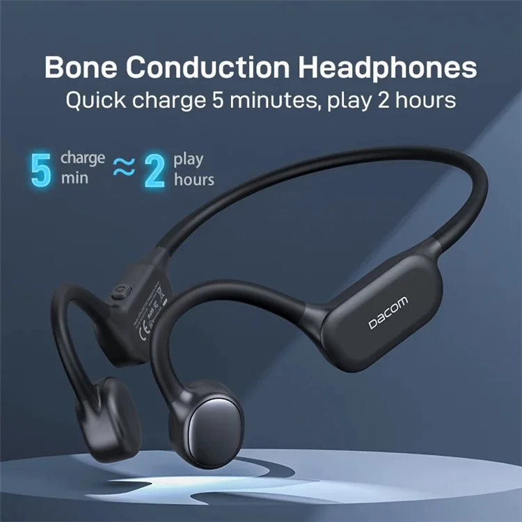 DACOM E80 Bone Conduction Headphone Wireless Bluetooth-compatible 5.3 Earphone - Blue