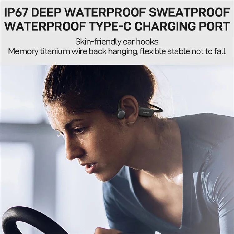 DACOM E80 Bone Conduction Headphone Wireless Bluetooth-compatible 5.3 Earphone - Blue