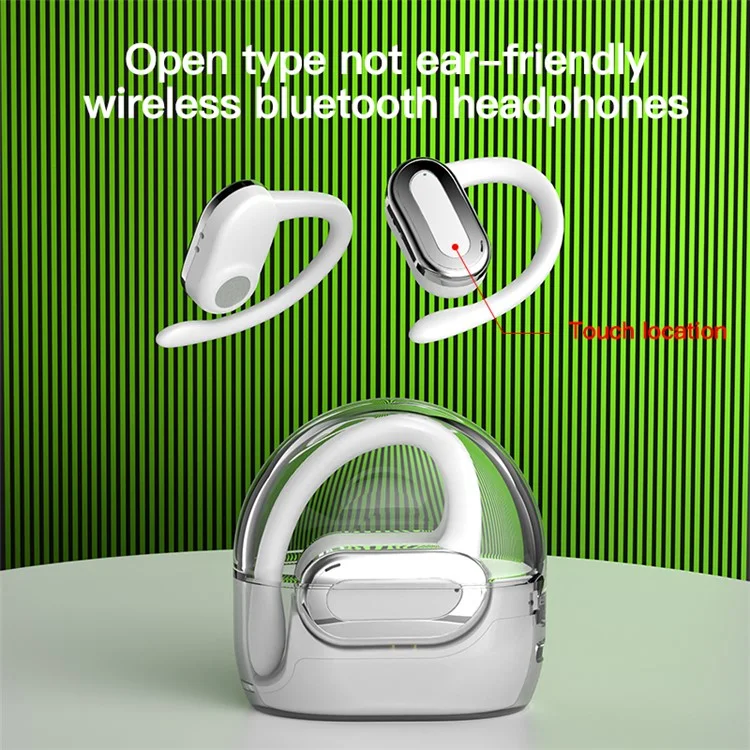 FN88 OWS Single Ear Bluetooth-compatible Earhook Headset Music Calling Earphone - Nude
