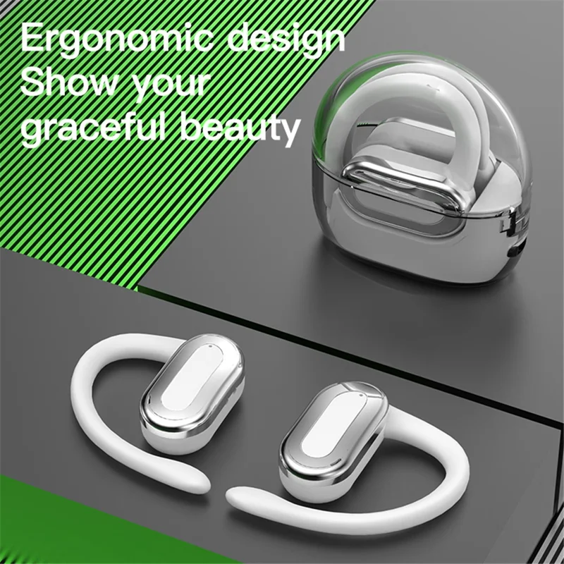 FN88 OWS Single Ear Bluetooth-compatible Earhook Headset Music Calling Earphone - Green