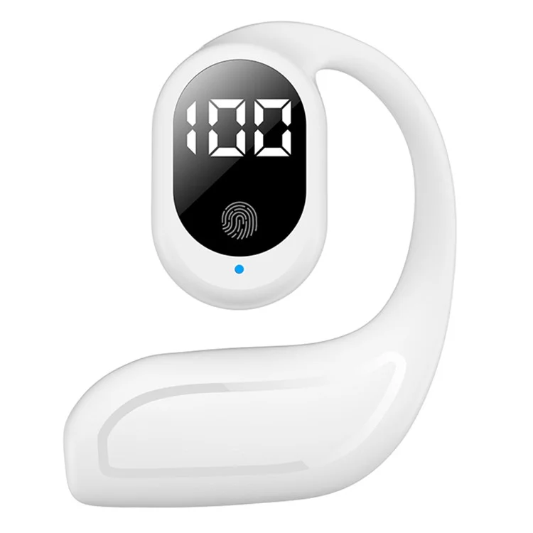 FN-98 Single Ear Bluetooth-compatible Ear Hanging Headset Wireless Earphone - White