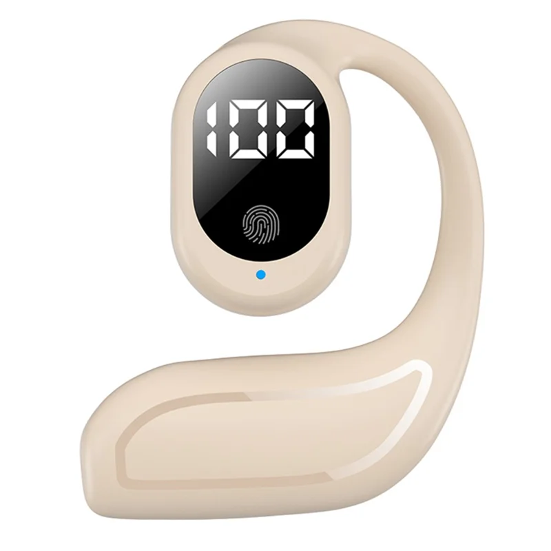 FN-98 Single Ear Bluetooth-compatible Ear Hanging Headset Wireless Earphone - Nude