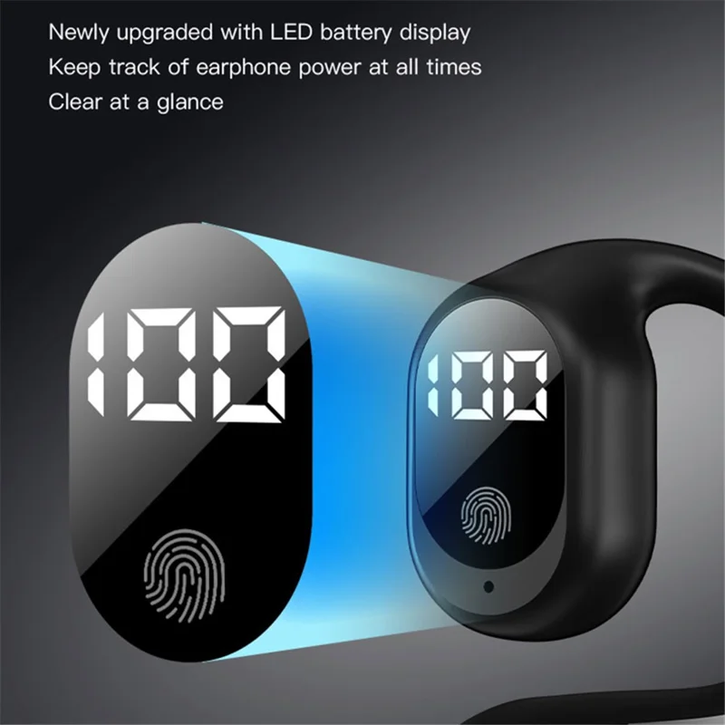 FN-98 Single Ear Bluetooth-compatible Ear Hanging Headset Wireless Earphone - Nude