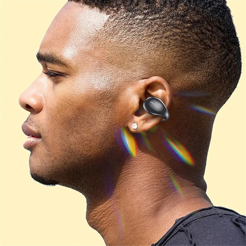 AWEI TZ2 OWS Bluetooth-compatible Earphone Ear Clip Music Calling Headset - Black