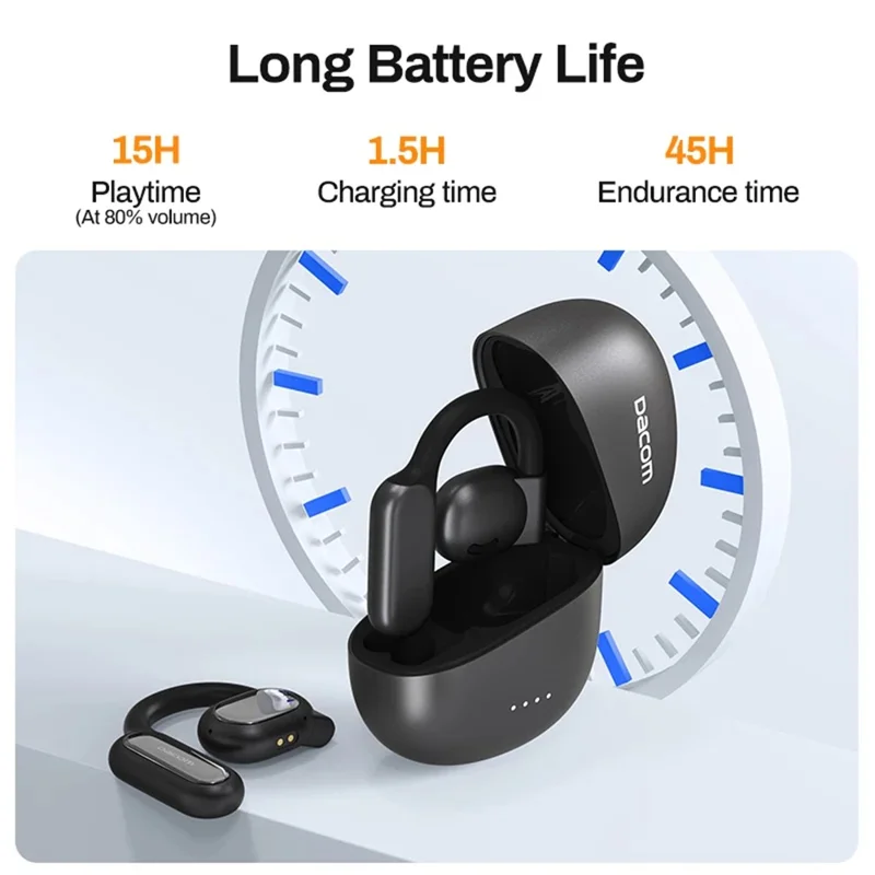 DACOM H11 OWS Bluetooth-compatible Earhook Headset Noise Reduction Earphone - Wine Red