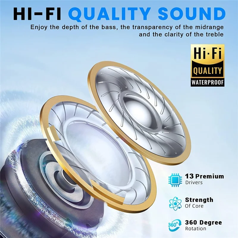 JX80 TWS Bluetooth 5.3 öronklips hörlurar Trådlös stereo musikhuvudtelefon - Nude