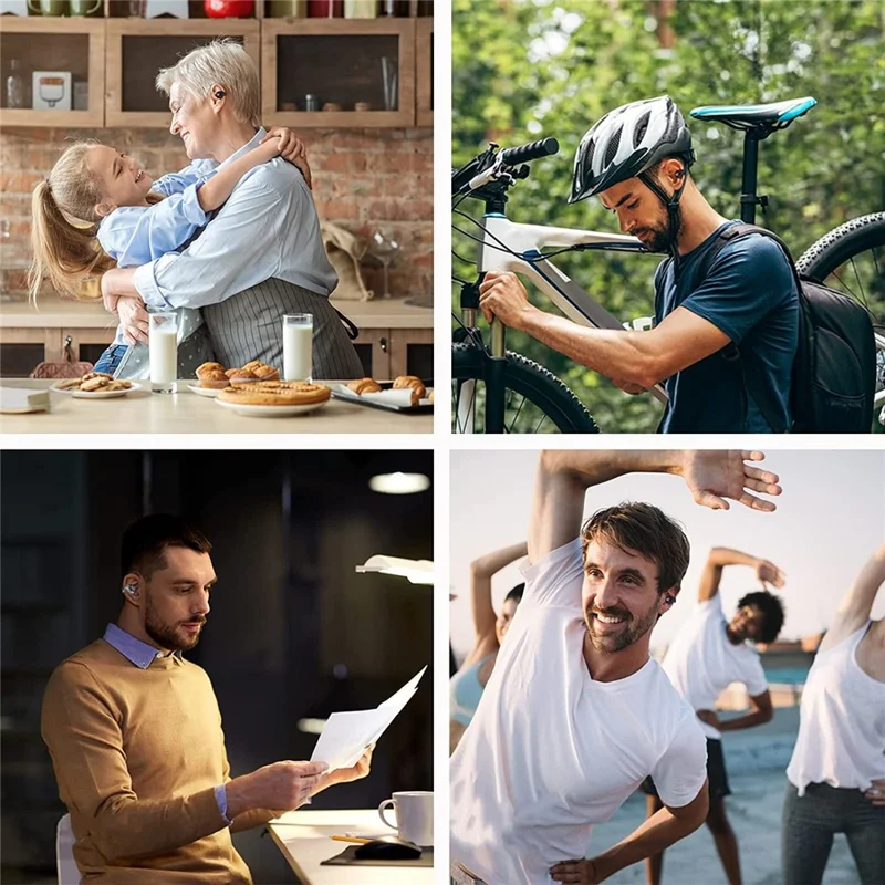 JX80 TWS Bluetooth 5.3 öronklips hörlurar Trådlös stereo musikhuvudtelefon - Nude