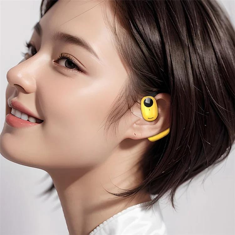 W700 Wireless Bluetooth 5.3 Ohrhörer Wasserdicht Ohrhakenhalterung Sports Music Headset - Gelb