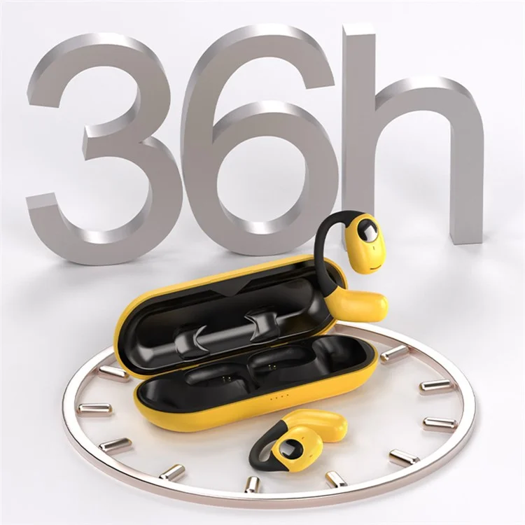 W700 Wireless Bluetooth 5.3 Ohrhörer Wasserdicht Ohrhakenhalterung Sports Music Headset - Gelb