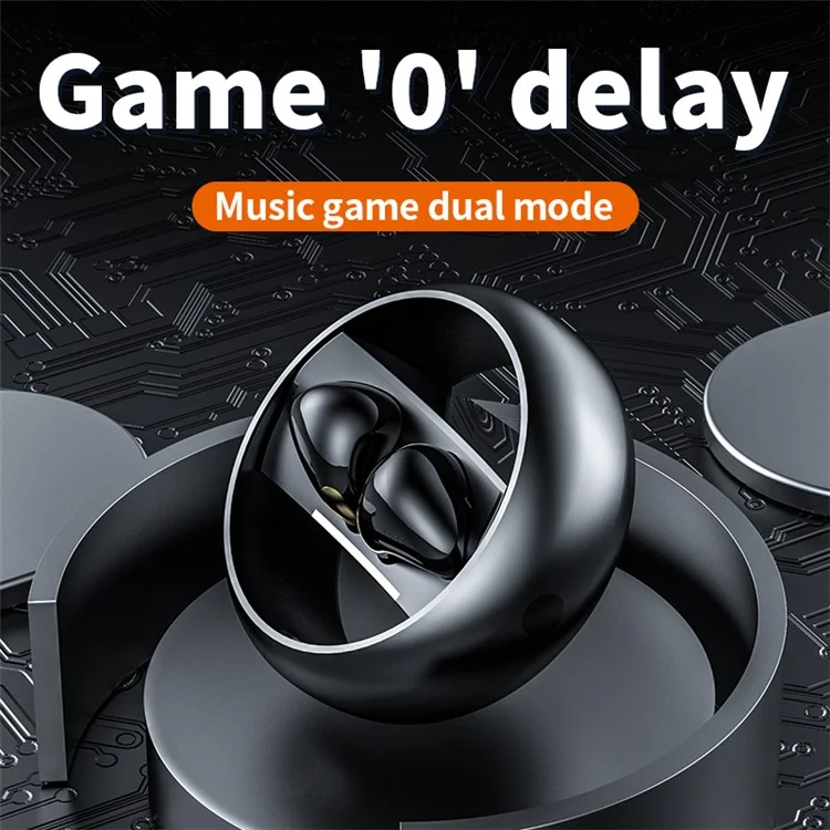 KM89 TWS Bluetooth 5.3 Earphone Stereo Music Gaming Wireless Headset - Schwarz