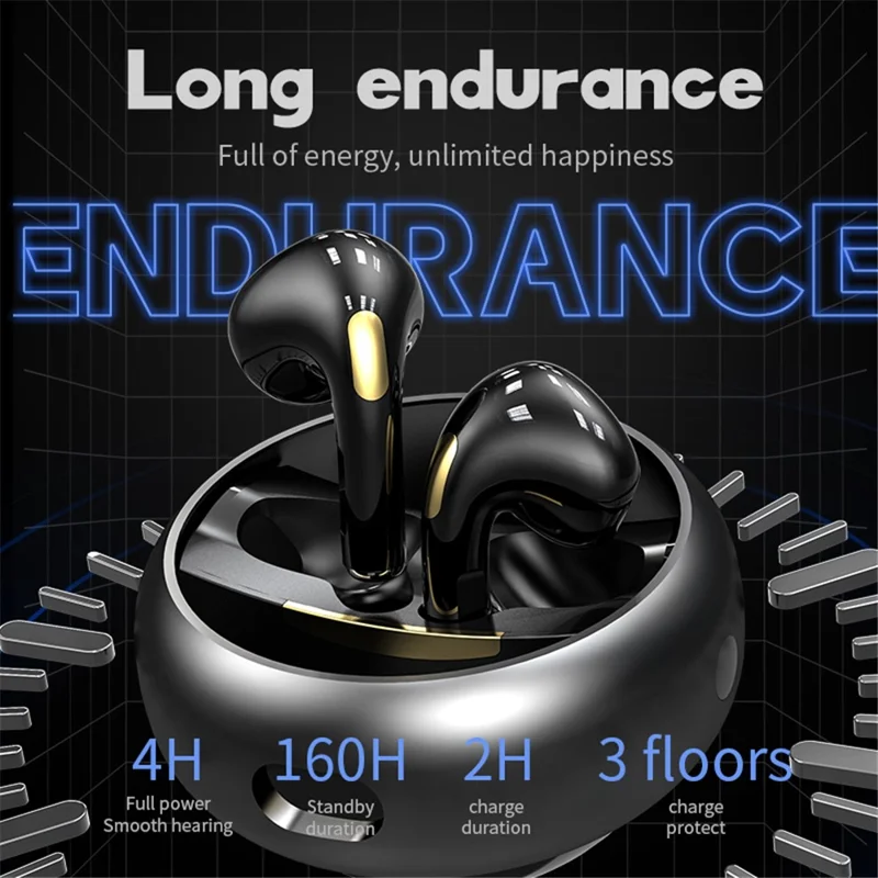 KM89 TWS Bluetooth-compatible 5.3 Earphone Stereo Music Gaming Wireless Headset - Silver