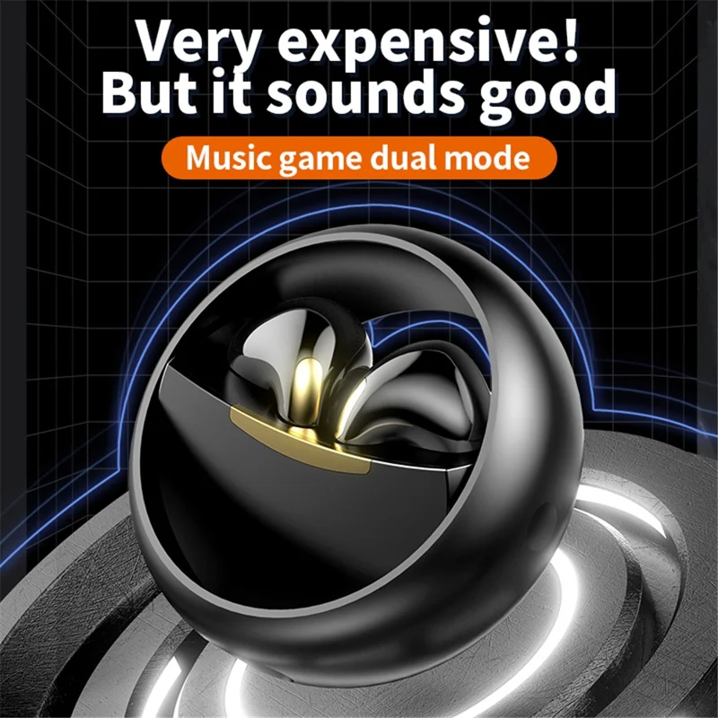 KM89 TWS Bluetooth-compatible 5.3 Earphone Stereo Music Gaming Wireless Headset - Rose Gold