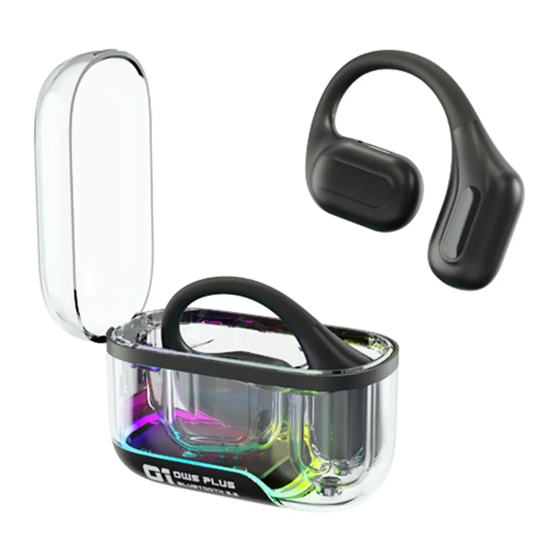 C01 Bluetooth-compatible 5.3 Earphone Bone Conduction Ear Hanging Music Headset - Black