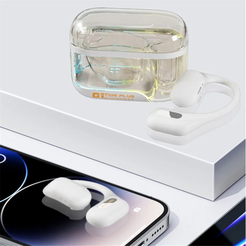 C01 Bluetooth-compatible 5.3 Earphone Bone Conduction Ear Hanging Music Headset - Black