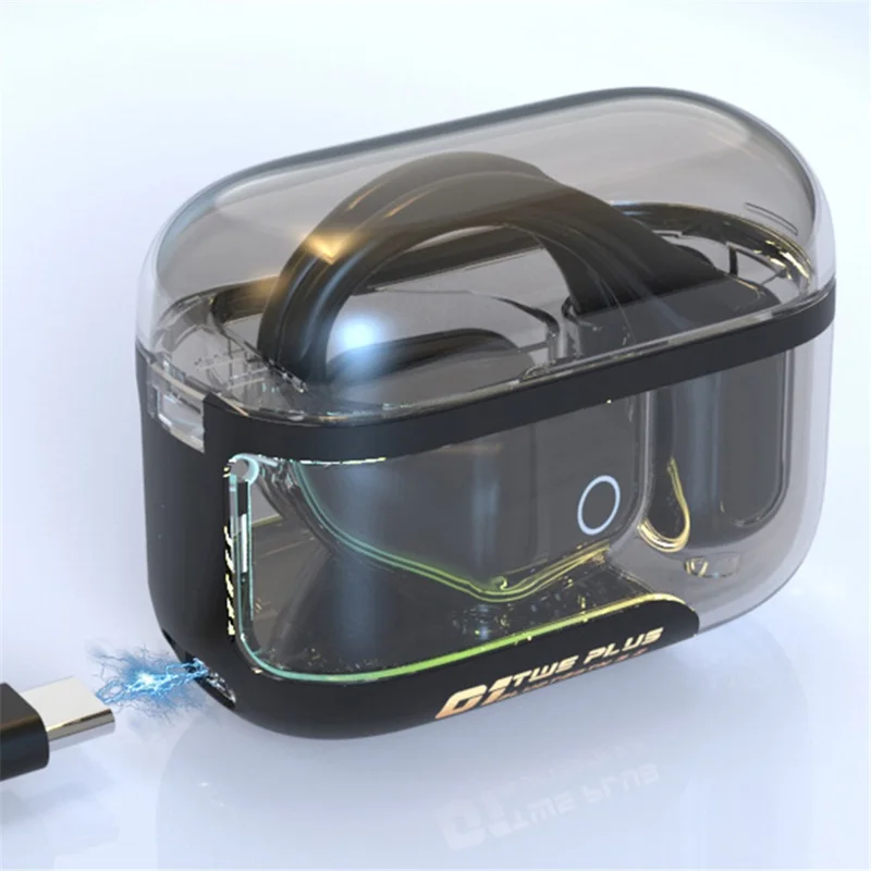 C01 Bluetooth-compatible 5.3 Earphone Bone Conduction Ear Hanging Music Headset - Black