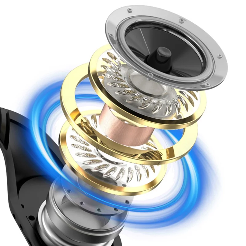 C01 Bluetooth-compatible 5.3 Earphone Bone Conduction Ear Hanging Music Headset - Black