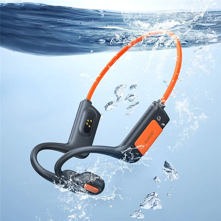 Casque Bluetooth à conduction osseuse XUNDD B003 pour la natation IPX8 étanche - Orange