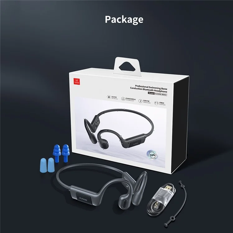 Casque Bluetooth à conduction osseuse XUNDD B003 pour la natation IPX8 étanche - Orange