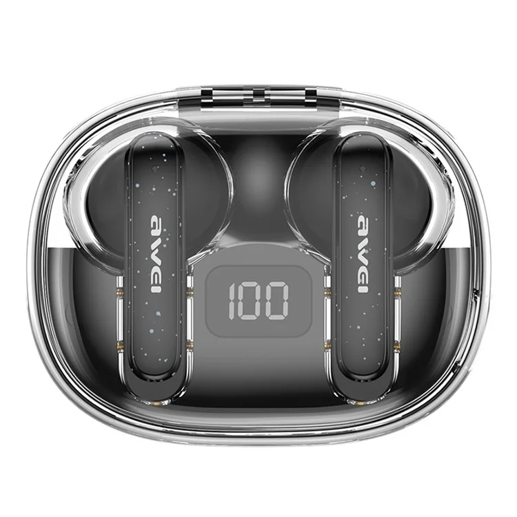AWEI T86 ENC Noise-Canceling Wireless Bluetooth-compatible Headset Hi-Fi Stereo TWS Earbuds - Black