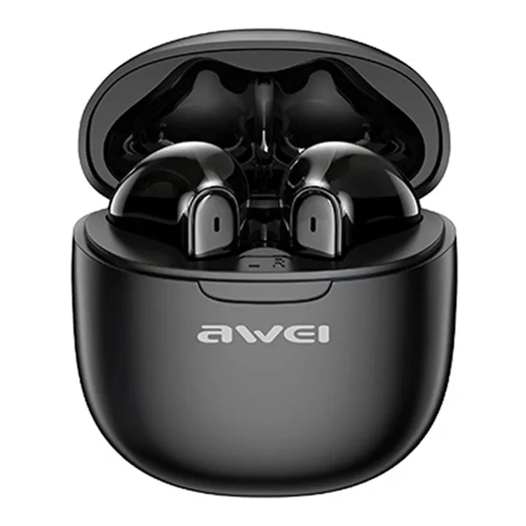 AWEI T68 4 Mic ENC Noise Canceling Bluetooth Headset HiFi Sound Earphones - Negro