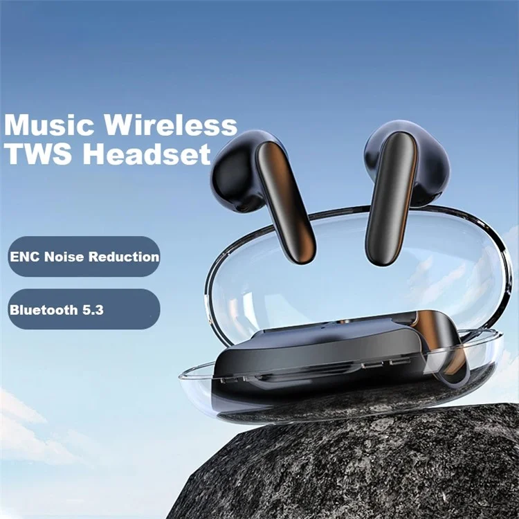 AWEI T85 ENC Auriculares Bluetooth con cancelación de ruido, auriculares inalámbricos TWS - Negro