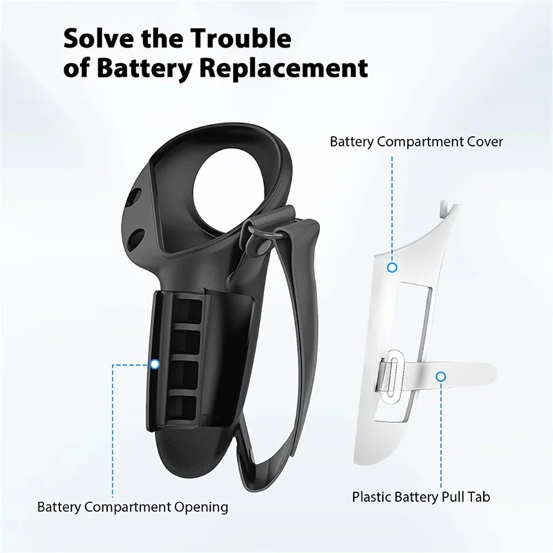 1 Pair For Meta Quest 3 / 3S Handle Controller Grip Silicone Cover VR Accessories - Red