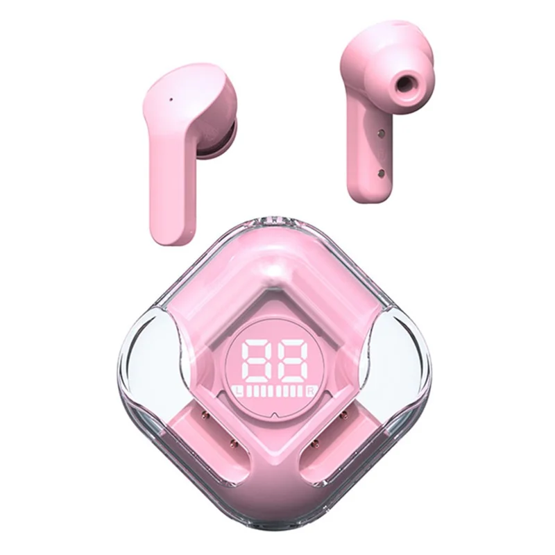 tm12 1 Pair Bluetooth-compatible Headset Wireless In-Ear Headphone Touch Control Earphone (Without CE) - Pink
