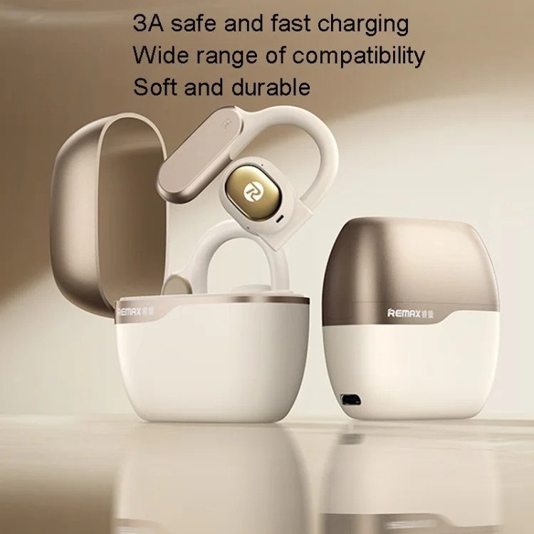 REMAX OpenBuds P1 Air-Conduction Wireless Headset Bluetooth-compatible Earphones - White