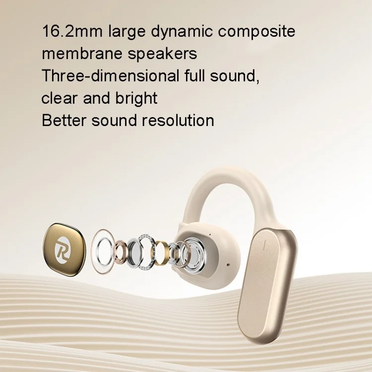 REMAX OpenBuds P1 Air-Conduction Wireless Headset Bluetooth-compatible Earphones - White