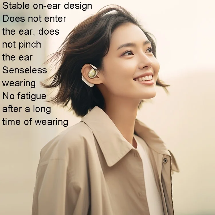 REMAX OpenBuds P1 Air-Conduction Wireless Headset Bluetooth-compatible Earphones - White