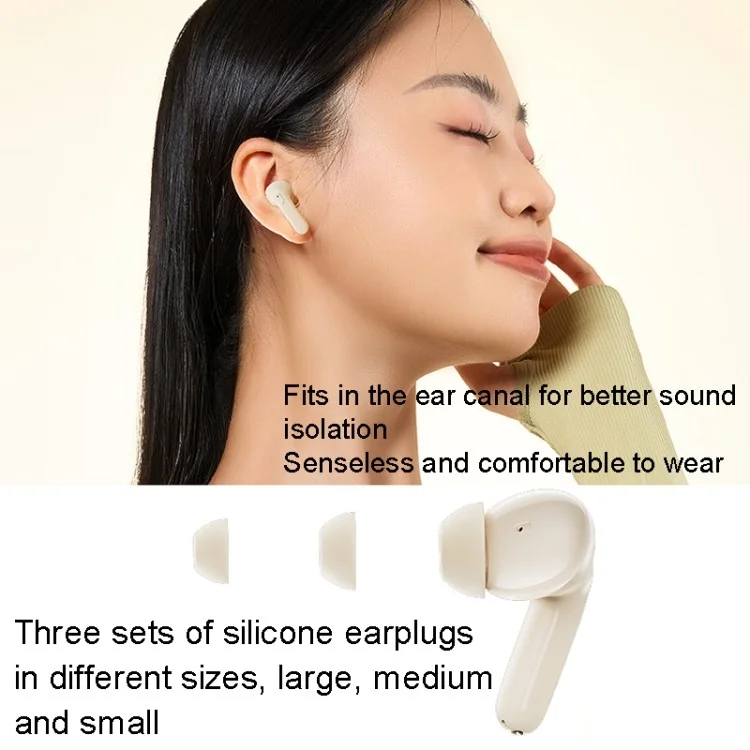 REMAX CozyPods W10N ANC+ENC Dual Noise-Canceling Wireless Earbuds Bluetooth-compatible Headset - White