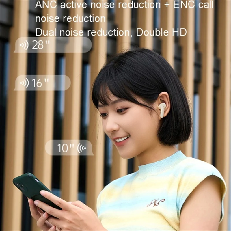 REMAX CozyPods W10N ANC+ENC Dual Noise-Canceling Wireless Earbuds Bluetooth-compatible Headset - Blue