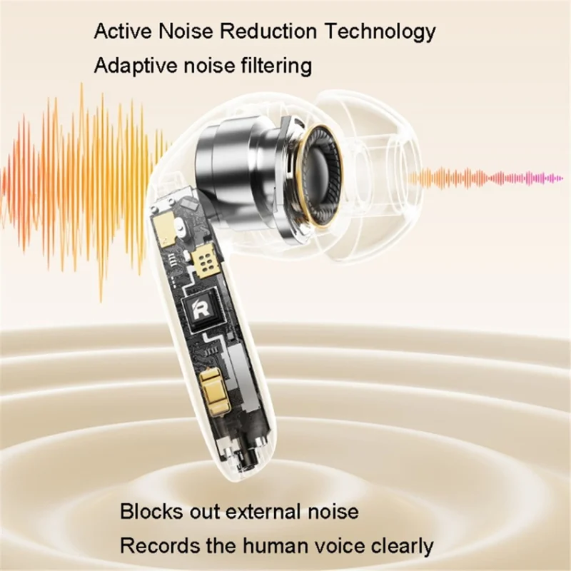 REMAX CozyPods W10N ANC+ENC Dual Noise-Canceling Wireless Earbuds Bluetooth-compatible Headset - Blue