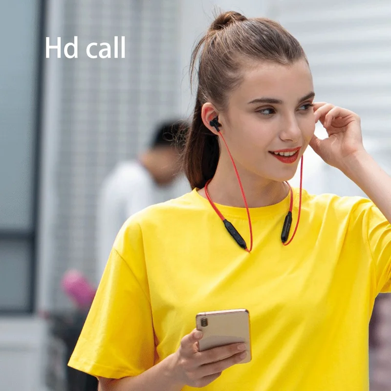 CELEBRAT A19 Neckband Bluetooth-compatible Headset Sport Wireless Stereo Music Earphone - Black