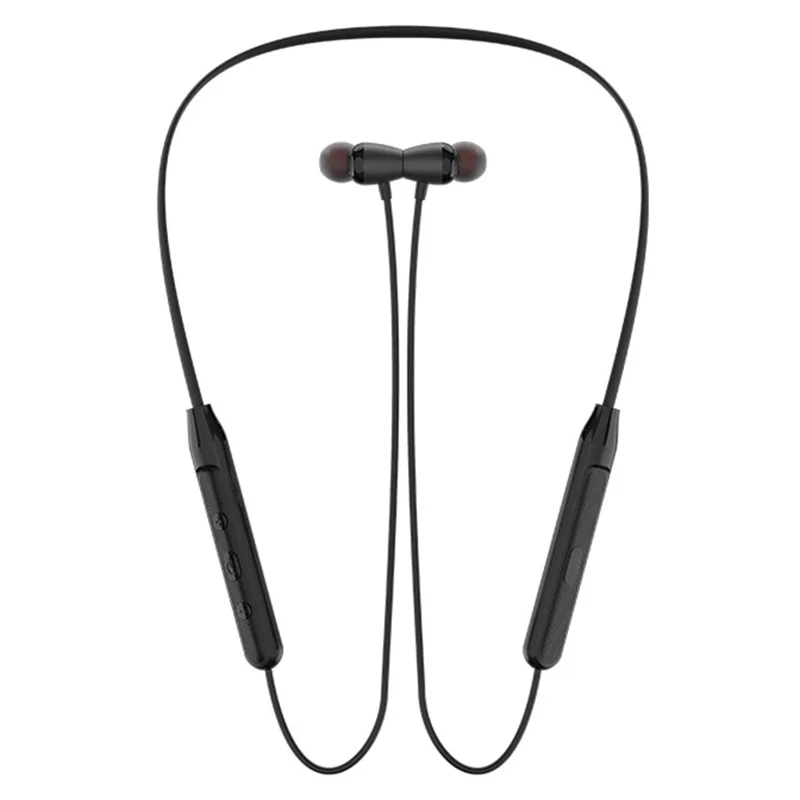 YISON E19 Magnetic Neckband Bluetooth-compatible In-ear Headset Sport Wireless Music Earphone - Black
