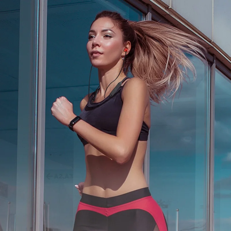 YISON E19 Magnetic Neckband Bluetooth-compatible In-ear Headset Sport Wireless Music Earphone - Black