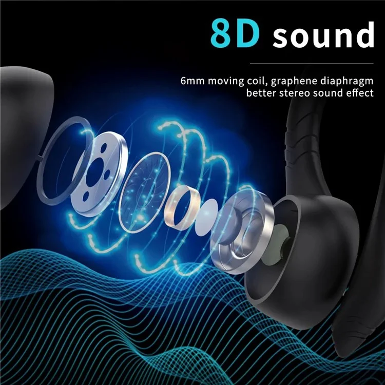 BE1033 Waterproof Sport Earhook Music Headset Bluetooth-Compatible Earphone