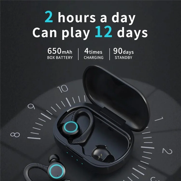 BE1033 Waterproof Sport Earhook Music Headset Bluetooth-Compatible Earphone